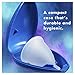 Tampax Menstrual Cup Regular Flow with Carrying Case, Tampon Alternative for Period, Reusable, 12 Hours of Flexible Comfort-fit Protection with Free Always Thin Liners