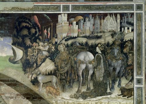 Toile Pisanello Saint Georges et la princesse décoration murale chambre 60x90cm