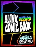 Blank Comic Book For Teens: A Creative Anime Sketchbook for Drawing | 120 Hand-designed Layouts | White Background - Chameleon, Blank Comic Book For Teens (Vol. 1)