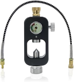DIN Valve Scuba Adapter and PCP Paintball Fill Adapter,Paintball Scuba Fill Station,High Pressure Gas Cylinder Refill Tool,High Pressure 4500 PSIwith Air Hose