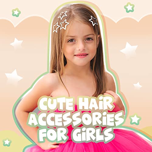 Tigeen 200 Pcs Star Clips For Hair Metal Hair Barrettes Non Slip Star Snap Accessories For Girls Women 2000S Y2K Silver Metal Hair Clips #TOP3