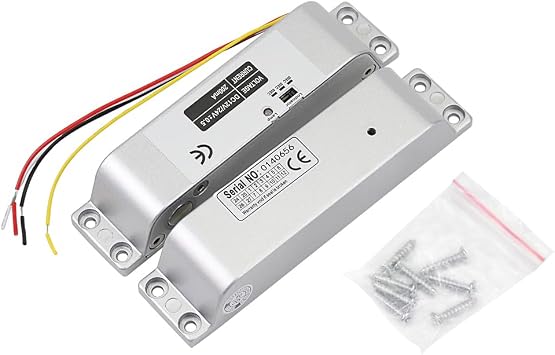 Electric Drop Bolt Lock DC 12V Fail Safe NC Mode Electronic Door Lock for Access Control Security System with Time Delay