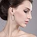 Gem Stone King 2 Inch Stunning Stainless Steel Black High Shine Inside-Out Hoop Earrings For Women With CZ