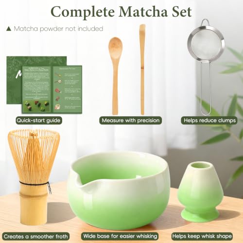 HUSHHAVN Matcha Whisk Set with Ceramic Bowl & Bamboo Chasen by HUSHHAVN - Used condition - Image 2