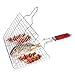 Produktbild Knowing BBQ Grillkorb Fisch Grillkorb, Korb Braten Ordner Werkzeug, Grillkorb Fischbräter, BBQ Grillkorb, mit Abnehmbarem Griff, für Gebratenes Fischgemüse Fleisch Garnelen Steak, 32 x 22 cm