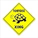 SignMission Tortoise Crossing Decal Zone Xing | Indoor/Outdoor | 4" Tall Turtle Animal Lover Collectible, 3 Pack of 4 X 4" Wide