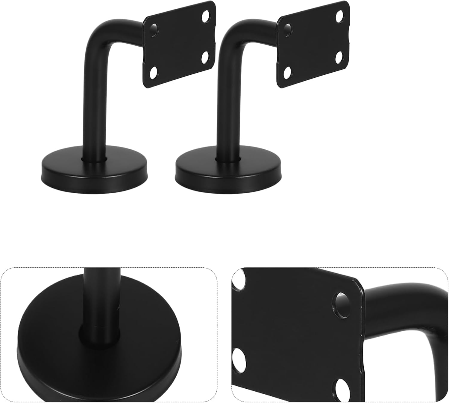 6pcs Stainless Steel Handrail Bracket Set for Indoor Stairs Wall-Mounted Support Stair Railing Brackets Sturdy Design for Easy Installation