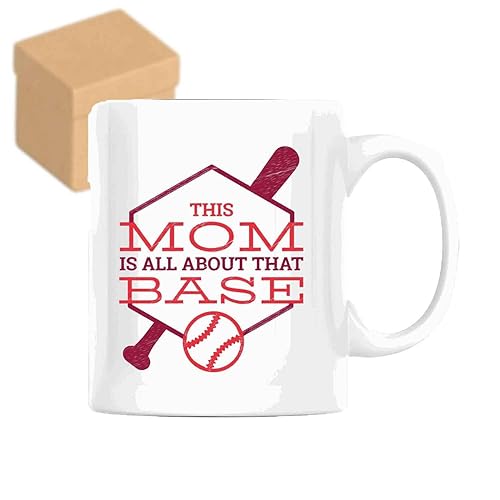 Inspirational Gift Baseball Gift For Mom Framed Bat And Ball That Base This Moms Girlfriend Gift 11oz 15oz White Coffee Mug