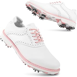 Women Professional Golf Sneakers Spikes Waterproof Golf Sports Shoes Ladies Golf Training Sneakers with Spikes