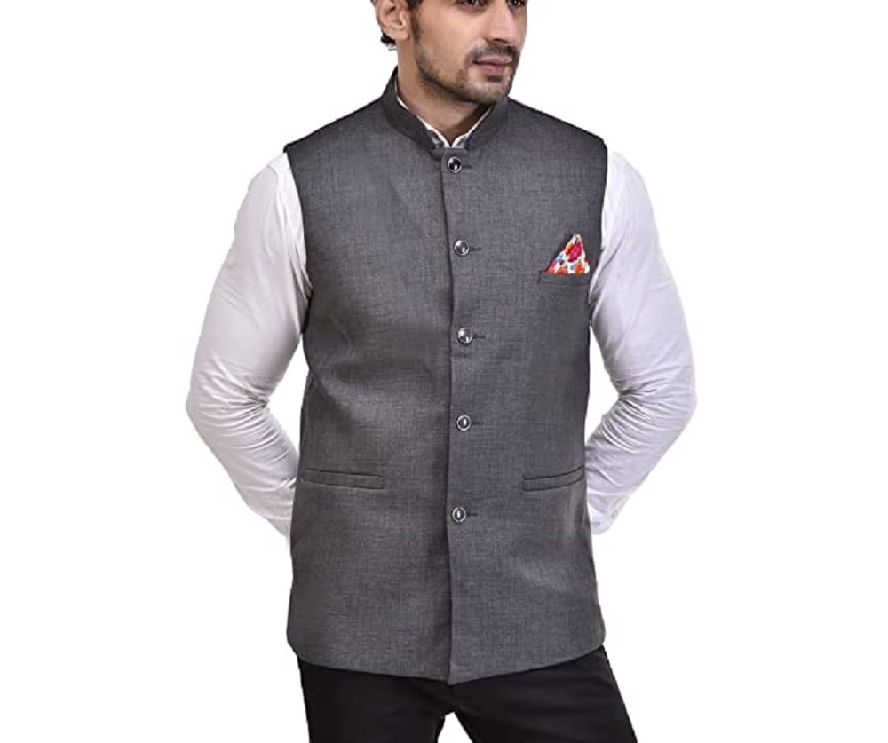 qtsy Men's Solid Waistcoat-picture-49