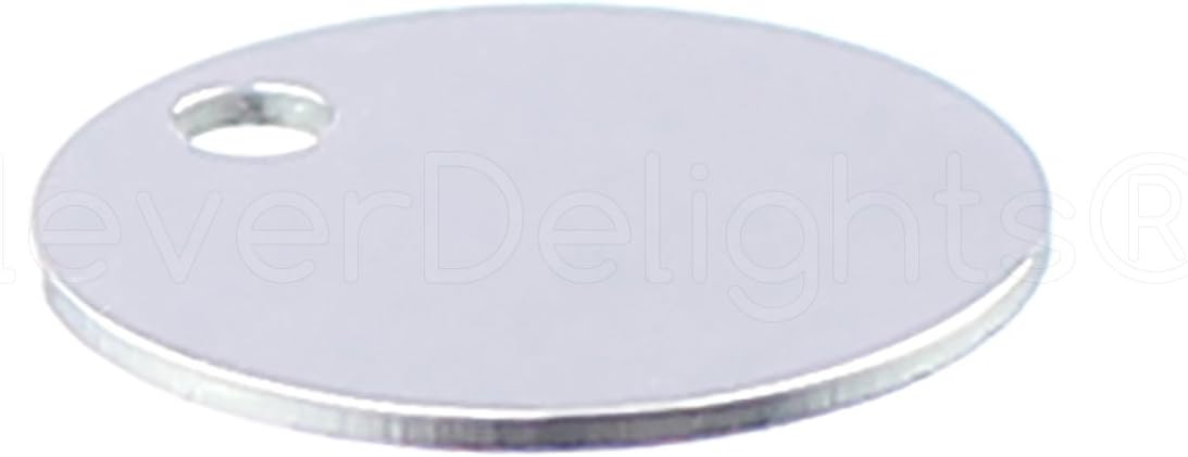 Black Friday 🔥 25 Pack - CleverDelights 1/2" Round Aluminum Stamping Blanks - Shiny Anodized Finish - 22 Gauge (.025")