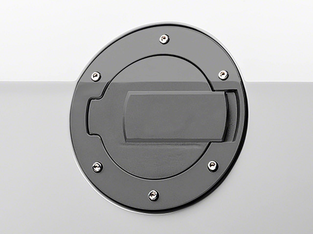 MMD Billet Aluminum Fuel Door; Black (10-14 Mustang)