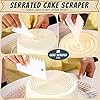 Teenitor Cake Scraper Cake Smoother, 7 Pcs Dough Scraper Bowl Scraper Cake Cutter Cake Spatula Bench Scraper Kitchen Plastic Scraper Tool Cake Decorating Kit #2