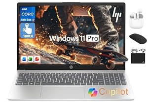 HP 2025 Flagship 15.6" FHD Touchscreen Laptop, 10-Core Intel i7 Processor, 32GB RAM, 1.5TB Storage (1TB SSD + 500GB Ext), Iris Xe Graphic WiFi, HubxcelAccessory, Win 11 Pro w/Lifetime Microsoft Office
