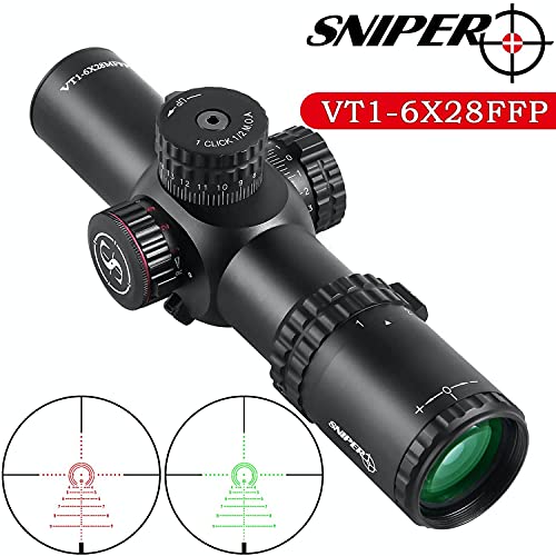 Sniper Vt 1-6X28 Ffp First Focal Plane (Ffp) Cqb Scope 35Mm Tube Ed Optics System With Red/Green Illuminated Reticle Fit .223 5.56 #TOP1