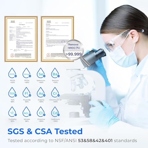 Waterdrop G3 Ersatzfilter, Ersatz für 𝐖𝐃-𝐆𝟑-𝐖 𝟒𝟎𝟎𝐆𝐏𝐃 Umkehrosmose-System, Packung mit 1 WD-G3-CF Filter, 1 WD-G3-CB Filter und 1 WD-G3-RO Filter