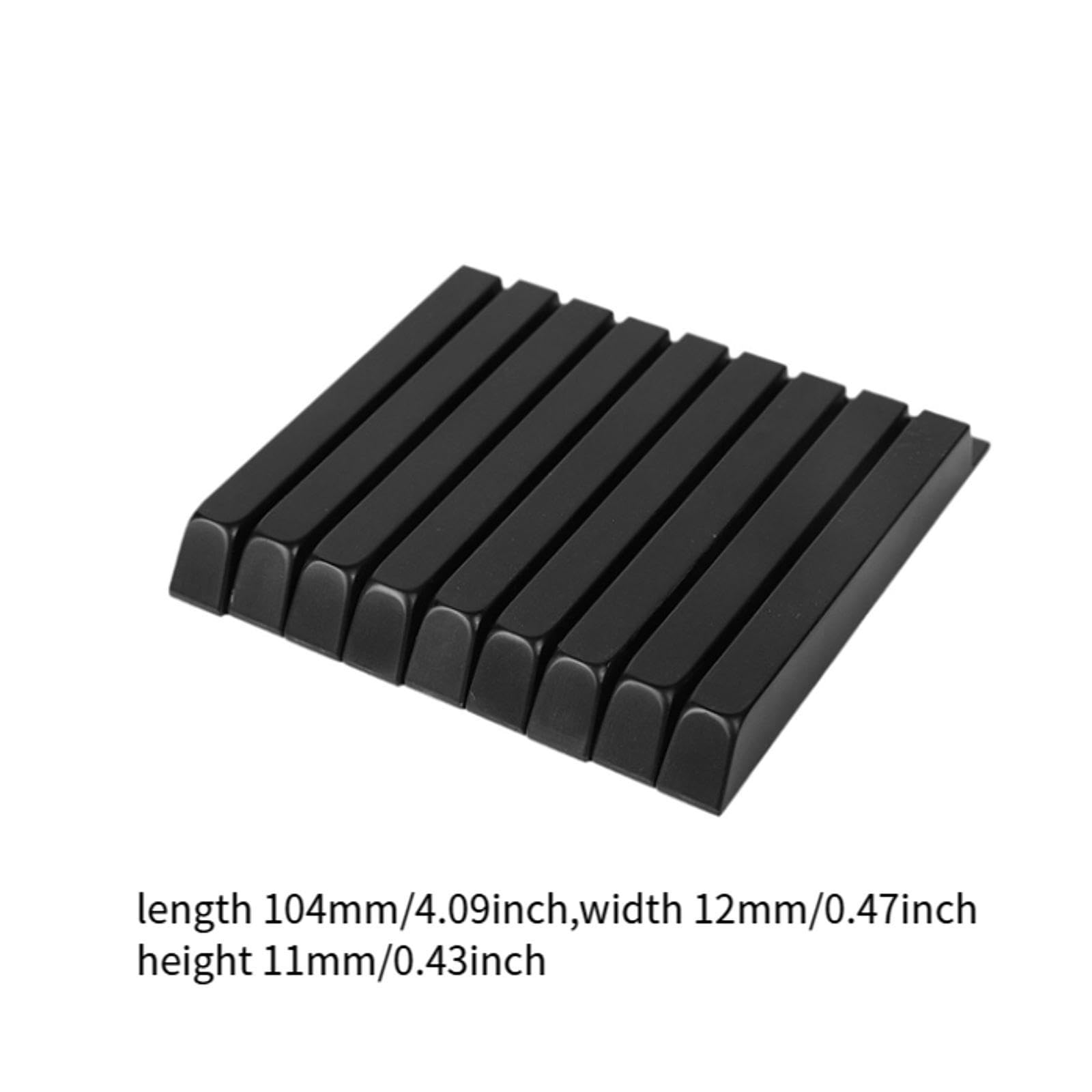 Harilla 88 Pezzi Copritasti per Pianoforte Tasti di Ricambio Kit di Sostituzione Accessori per Tastiera Realizzati in Acrilico Liscio Adatto per Musicisti E, Nero Lucido