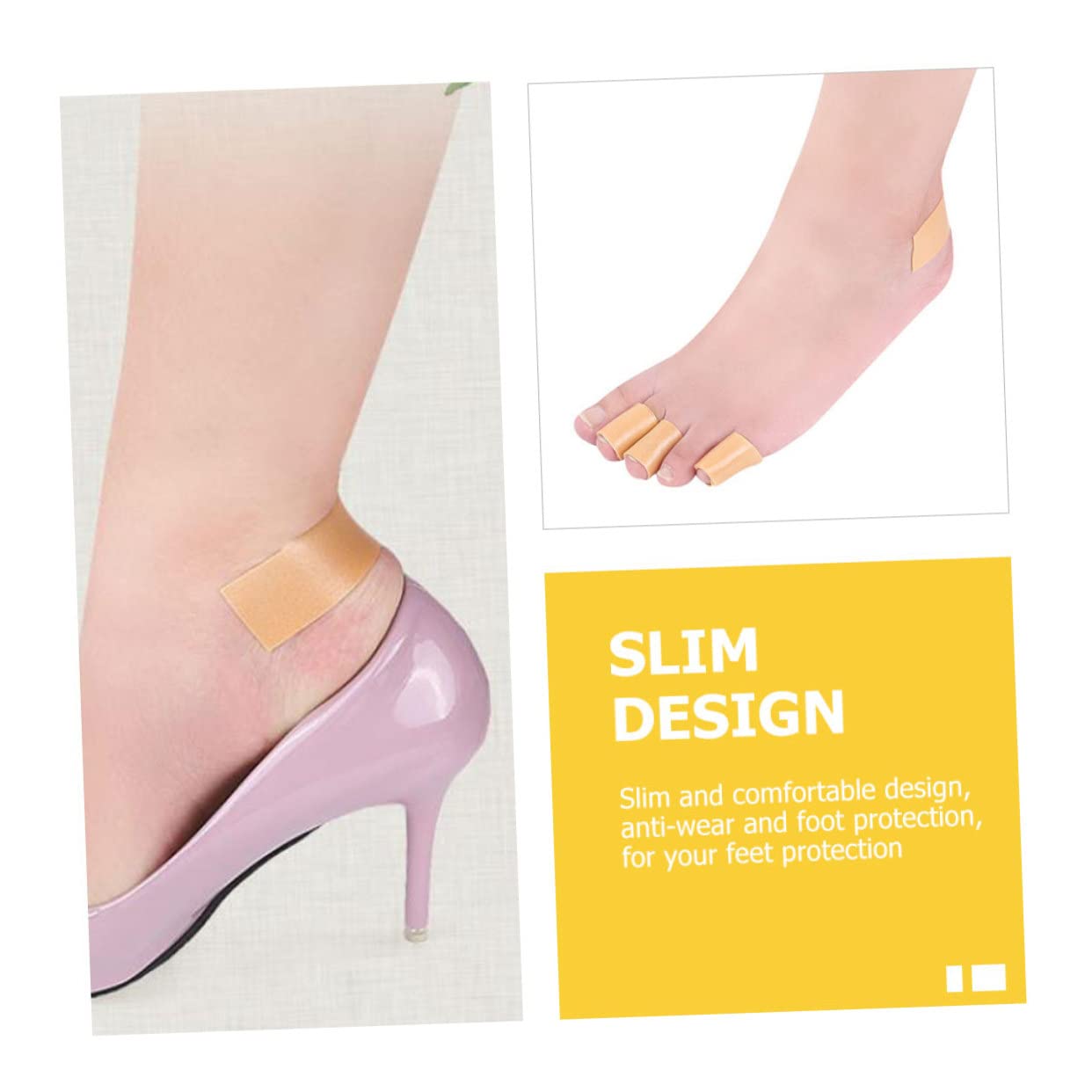Anneome Rollen Anti-verschleiß-aufkleber Für High Heels Halloween-haarspangen Durchsichtiges Klebeband Klare Ferse Fußpflaster Blasenpolster Moleskin Fersenschutz Zehenbänder Pe-schaum