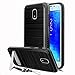 CaseTank-Samsung Galaxy J3 2018 Case/J3 V 3rd Gen/J3 Orbit/J3 Achieve/J3 Top/J3 Star/Express Prime 3/AMP Prime 3/Sol 3/Galaxy J3 Aura case W Built-in Screen Protector Kickstand Armor Belt Clip, Black