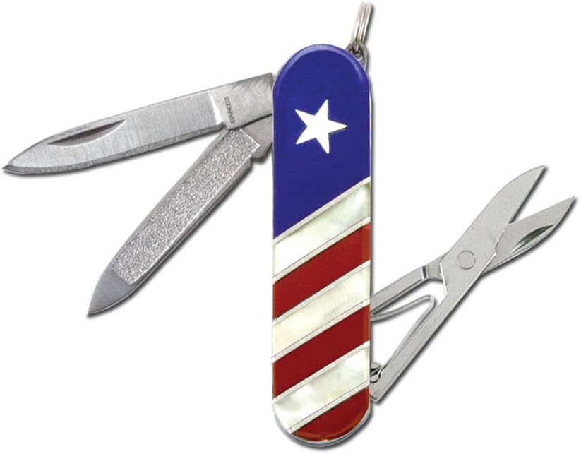 Santa Fe Stoneworks Patriotic Scissors Pocket Knife