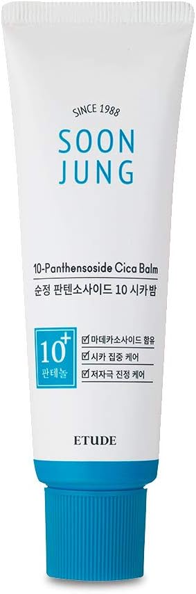 ETUDE HOUSE SoonJung 10-Panthensoside Cica Balm 1.69 fl. oz. (50ml) | Non-Irritating Soothing Calming Care with 10% of Panthenol for Sensitive and Dry Skin | Korean Skincare