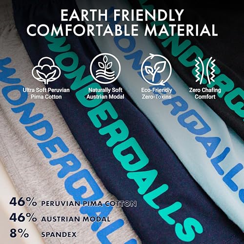 Wonderballs Sport Boxer Underwear for Men - Ultra-Soft & Breathable Pima Cotton & Modal Blend Athletic Underwear Boxer Shorts2