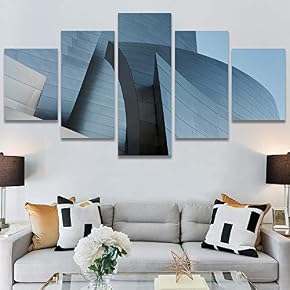 SIGNWIN 5 Panel Canvas Wall Art Solid Structures...