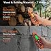 BOBOVAV Wood Moisture Meter - Pin Type, Portable 7-Material Calibration & 3-Color Alert, 0.0-58.0% Range ±2.0% Accuracy for Wood Logs Drywall Firewood Concrete Walls - Prevent Deformation & Peeling
