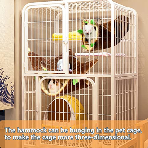 Leftstarer Ferret Rat Hammock Bed Guinea Pig Tunnel Hideout Ferret Rat Cage Accessories Toy Hammock For Hamster Sugar Glider Chinchilla Rat Ferret Guinea Pig #TOP1