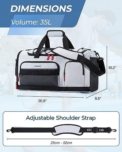 BAGSMART Large Gym Bag for Women & Men, 35L Sports Travel Duffel Bag with 13.3" Laptop Compartment, Carry On Weekend Bag for Airplane,Workout Overnight Backpack for Travel - Image 4