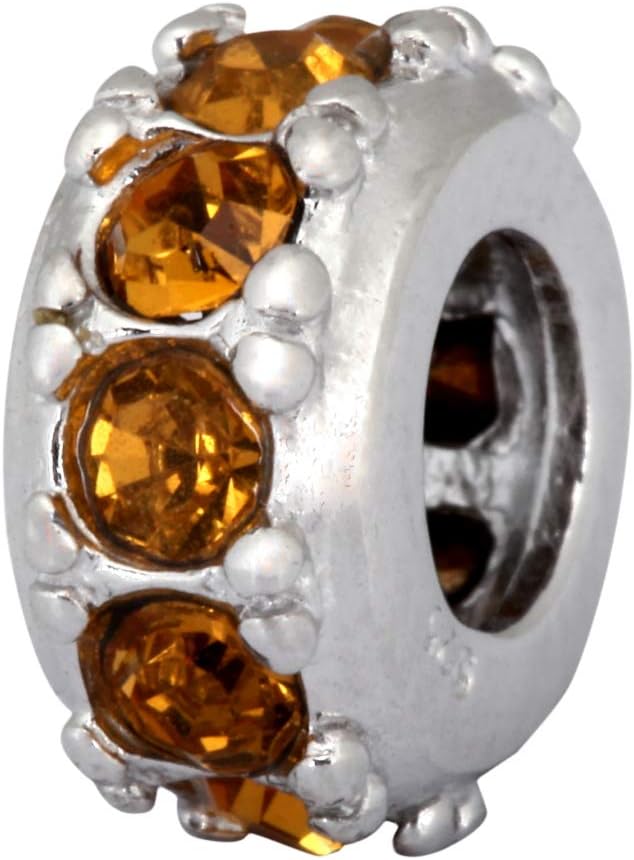 1pc Authentic Sterling Silver January Birthstone Charm Created Siam Red Garnet Gemstone Compatible with Pandora All Other European Charm Bracelet Necklace Women Gift EC1-C1