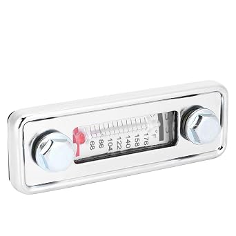 Hydraulic Oil Level Gauge with Thermometer, Max 80 C/176 F, Fluid Level Sight Oil Gauge Screw Mounted(LS-3/4.5)