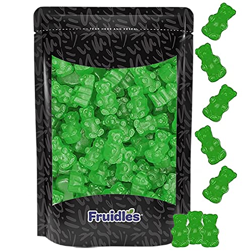 Green Apple Gummi Bears Candy, Fruit Flavors Gummies, Allergy Friendly, Non-Gmo, No Artificial Sweeteners Gummy (1 Pound Bag) #TOP29