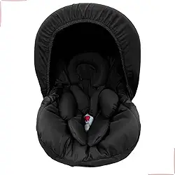 Kit 5 peças para bebê conforto Capa Protetor Cinto Capota Redutor 0-13 kg Galzerano Cosco Burigotto (Preto)