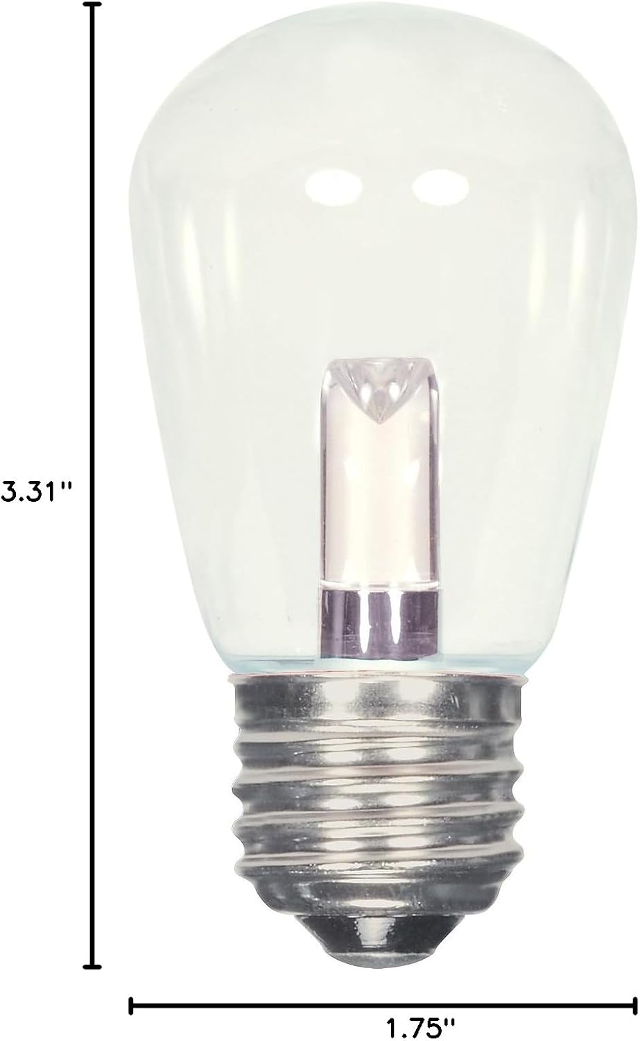 Satco S9174 Medium Light Bulb in Light finish, 3.31 inches