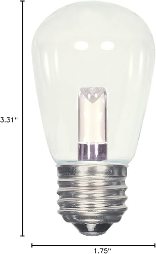 Miniatura 5 de Satco Bombilla mediana S9151 con acabado blanco, 3.31 pulgadas