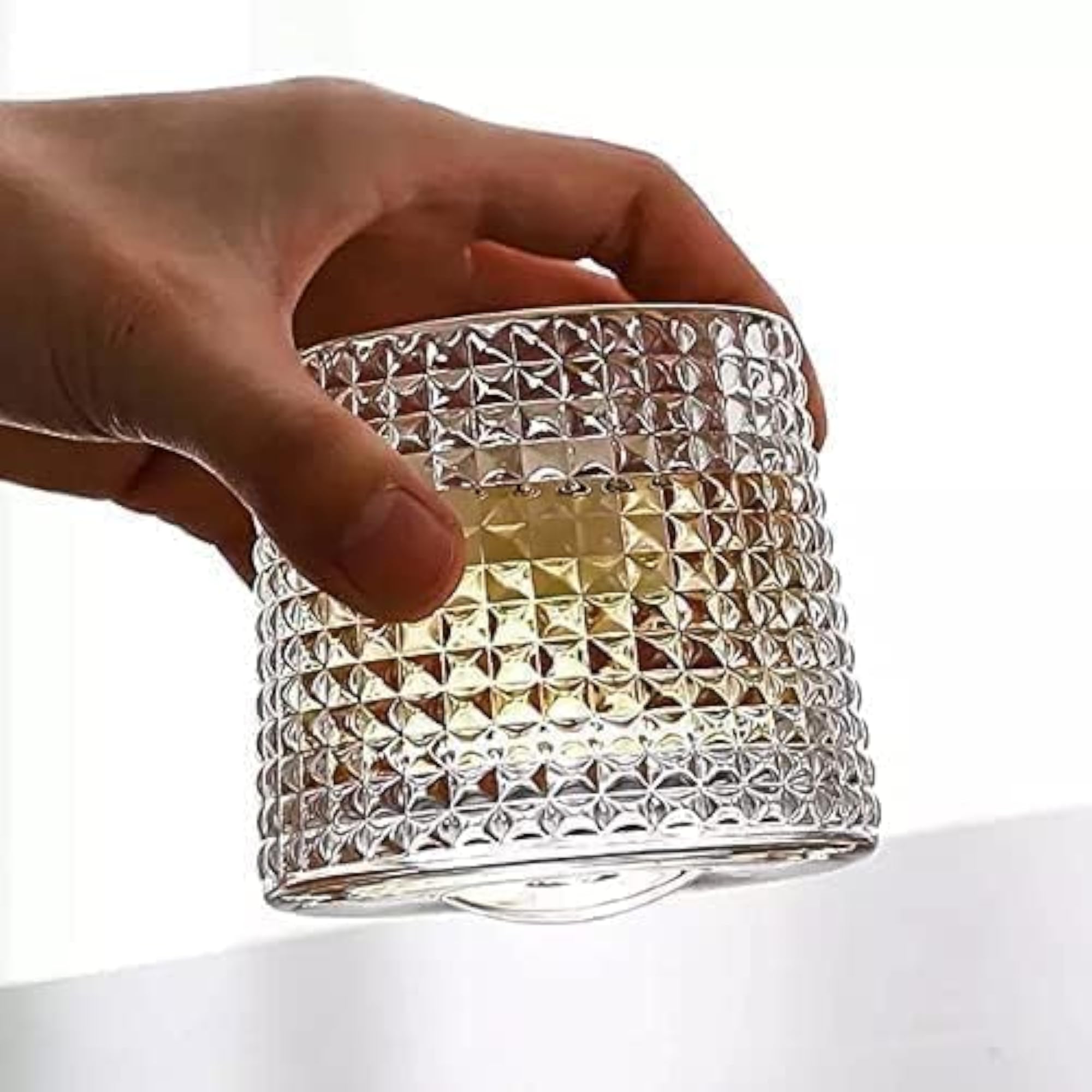 Premium Crystal Old Fashioned Spinny Whiskey Glass