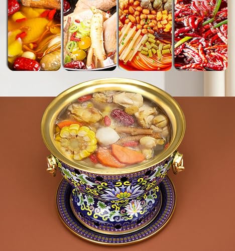Olla pequeña para una persona en cobre cloisonné miniatura 2