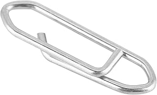 100pcs Stainless Steel Fishing Safety Snaps Clip Interlock Line Terminal Tackle Accessory for Fishing Outdoor (S)