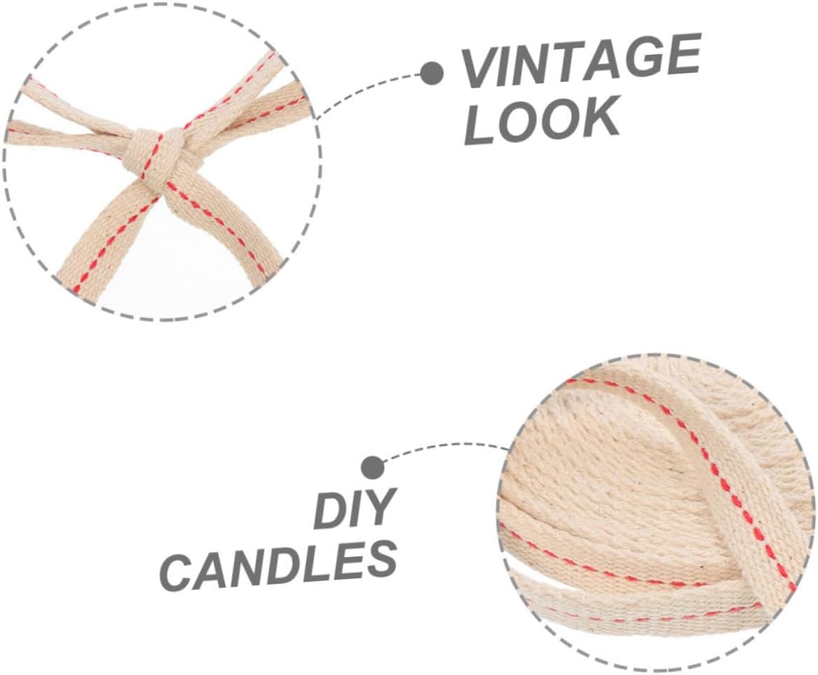 ORFOFE Cotton Oil Lamp Wick Replacement Wick for Kerosene Lanterns Cotton Wide for DIY Oil Lamps and Vintage Lighting High Absorption Easy to Cut