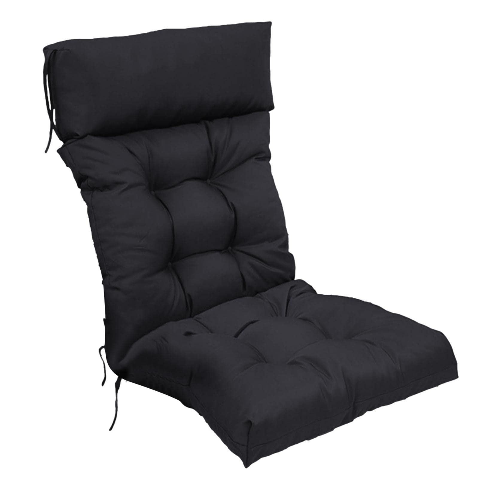 Coussin De Chaise De Bureau Épais Avec Dossier Bas Et Attaches Antidérapantes - 150x55 Cm Jaune - Confort Doux Pour Maison, Jardin, Fauteuil