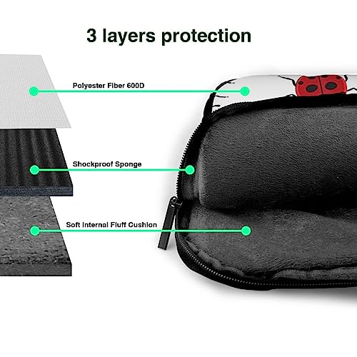 Sac d'ordinateur portable imprimé coccinelle étanche pour transporter votre PC