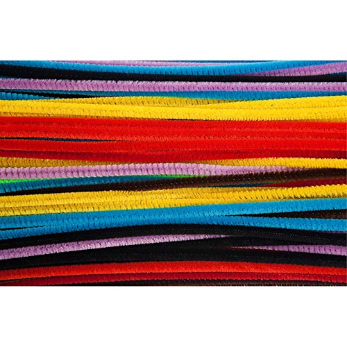 Creative Arts by Charles Leonard Chenille Stems, 4 MM x 6 Inch, Colors may vary, 100/Bag (65200)