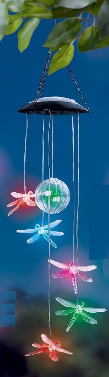 Dragonfly Colorful LED Lighted Solar Powered Mobile 464284