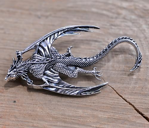 Image of 2PCS Retro Viking Brooch For Women Dragon Brooch Talisman Jewelry, Gift For Men
