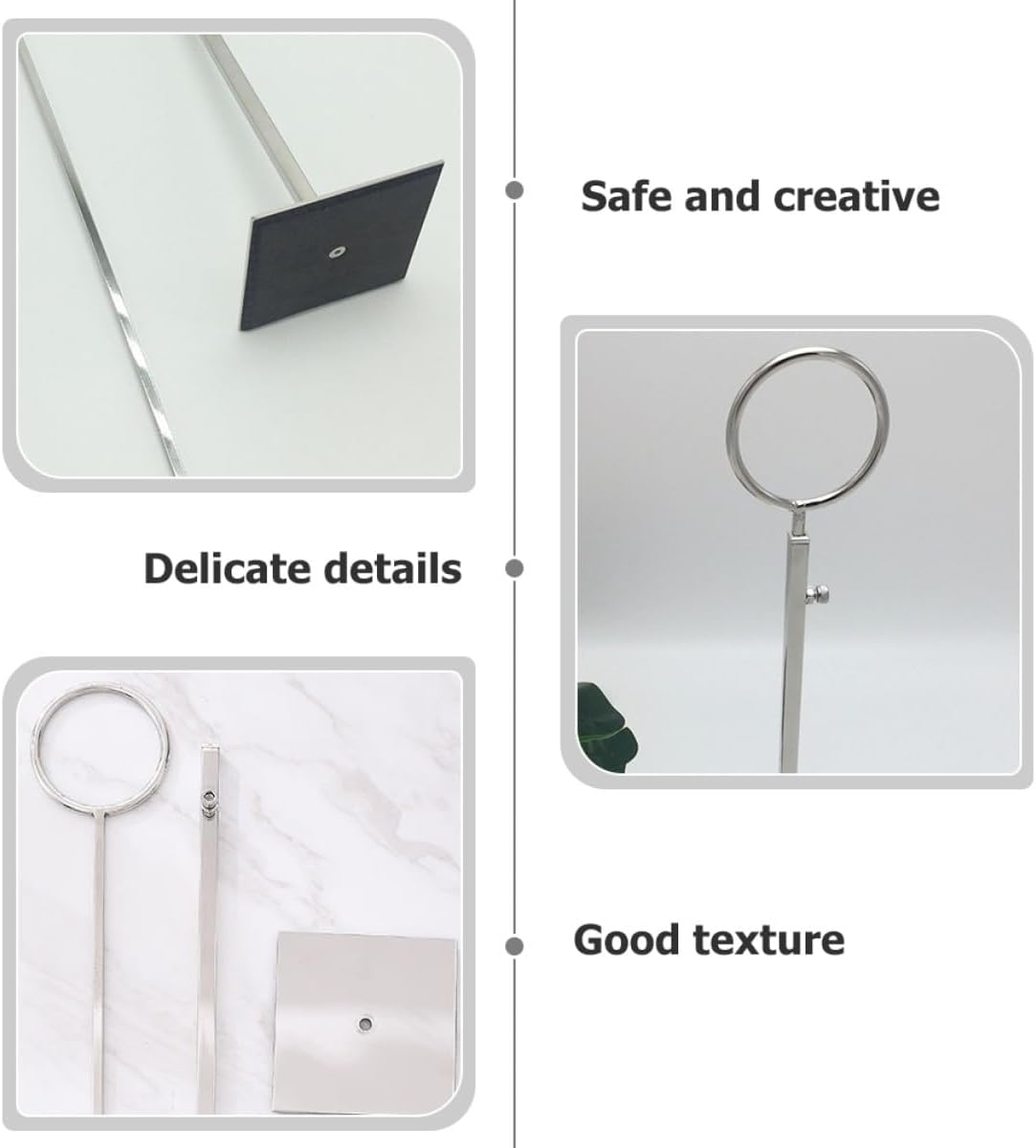 NUOBESTY Metal Scarf Organizer Rack Adjustable Stainless Steel Single Loop Scarf Display Holder for Store and Home Closet Storage