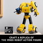 LEGO Icons Transformers Bumblebee Action Figure, Collectible Robot Gift for Adults, Movie Themed Model Building Set for Sci-Fi Enthusiasts and Transformers Fans, Converts to Vehicle Mode, 10338