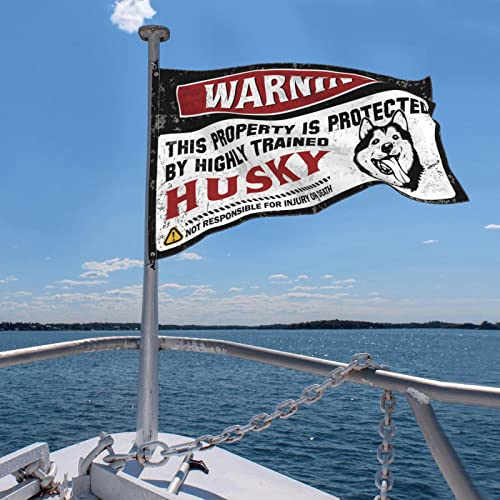 Drapeau Husky pour masquer un mur nu : déco garage et studio 152x244 - 6