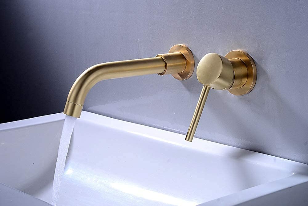 Robinet de salle de bain rotatif 20 cm avec mitigeur eau chaude froid