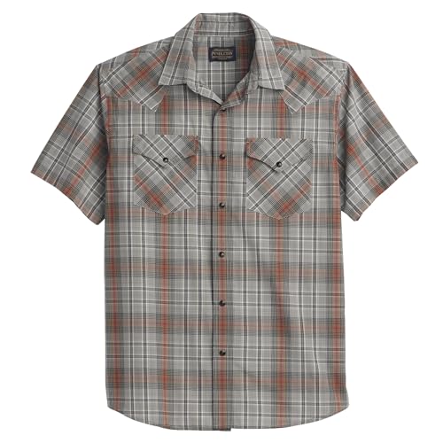 Pendleton Men's Short Sleeve Frontier Shirt, Cotton Polyester Short Sleeve, Machine Washable - Main Image